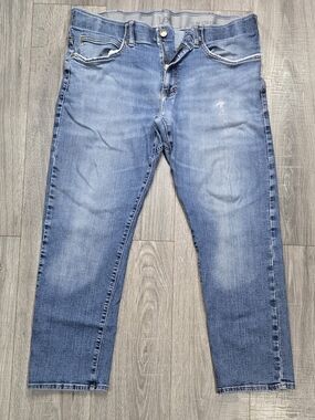 Lee Slim Straight Men's Jeans Medium Wash Denim SZ 37